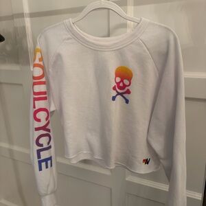 Aviator Nation White Tee with Orange Accents